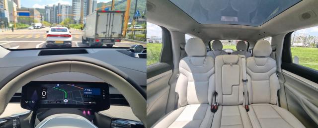 볼보Volvo EX90 운전석 모습왼쪽 2 3열 좌석 모습 사진김수지 기자