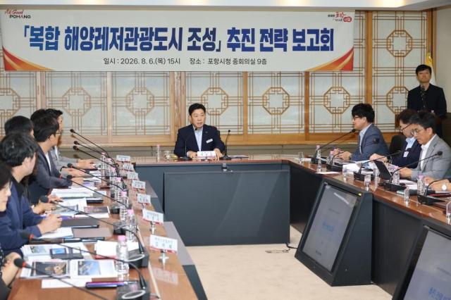포항시가 6일 시청 중회의실에서 복합 해양레저관광도시 조성 추진 전략 보고회를 가졌다 사진포항시