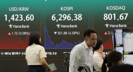 美 반도체 악재·외인 순매도에 코스피 4% 급락…반면 코스닥 800선 탈환