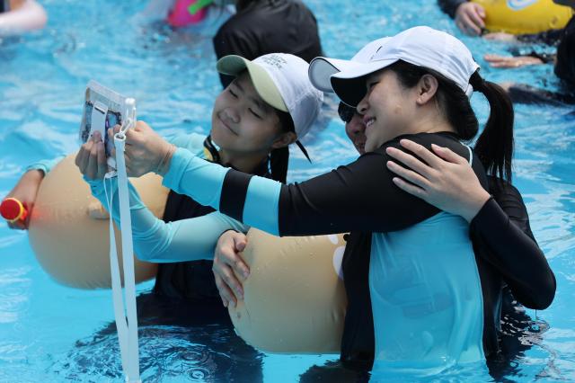 People enjoy the water at the Honey Jam Water Park in Nowon District northern Seoul on July 29 2026 Aju Business Daily Yoo Na-hyun