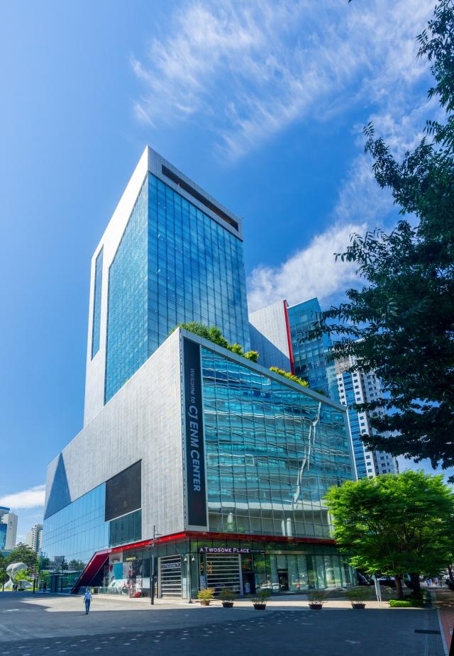This photo provided by CJ ENM show an overview of CJ ENMs HQ