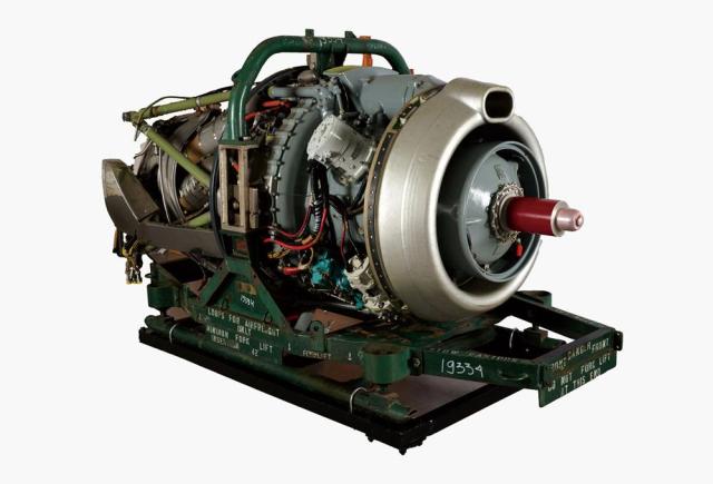 A Rolls-Royce Dart engine that was installed and operated on an HS-748 aircraft is displayed at the National Aviation Museum of Korea Courtesy of the National Aviation Museum of Korea