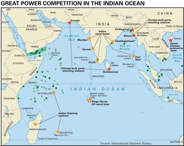 Map of the Indian Ocean 