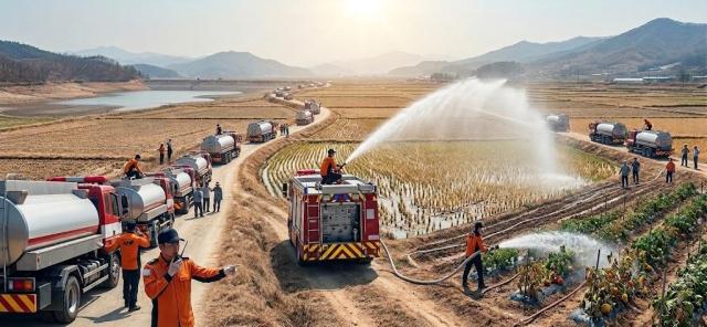 Over 200 water tankers bring lifeline to drought-stricken southern province