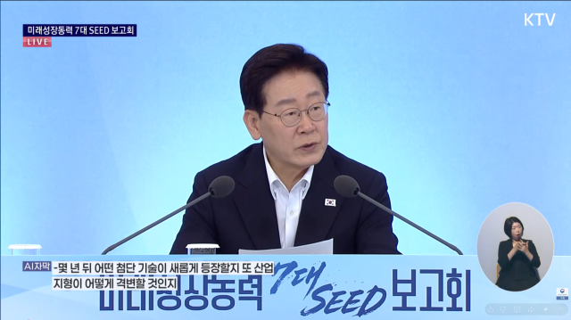 Lee calls for Korea to lead, not chase, with seven future-tech projects