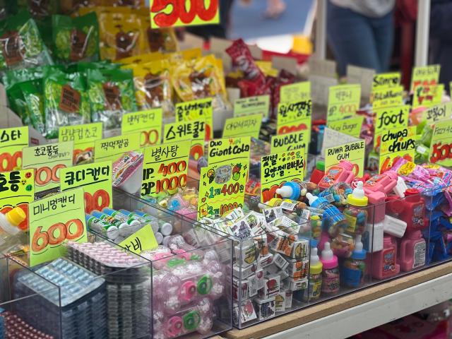 Old-fashioned Korean candies and snacks priced as low as 400 won are displayed for sale at a discount candy store in Insa-dong Seoul AJP Joonha Yoo
