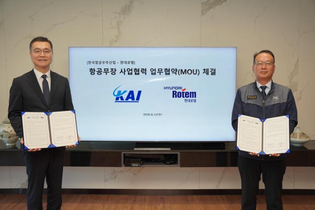 Hyundai Rotem, KAI team up to develop weapons for homegrown fighter jet