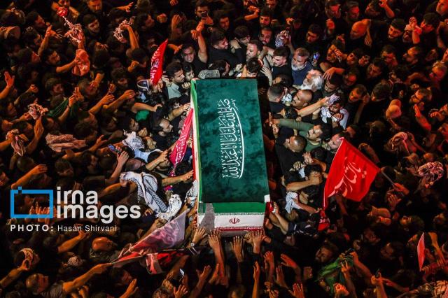 Mourners gather for the funeral of the late Supreme Leader Ali Khamenei who was killed in joint American and Israeli strikes on Feb 28 Courtesy of the Embassy of the Islamic Republic of Iran in Seoul