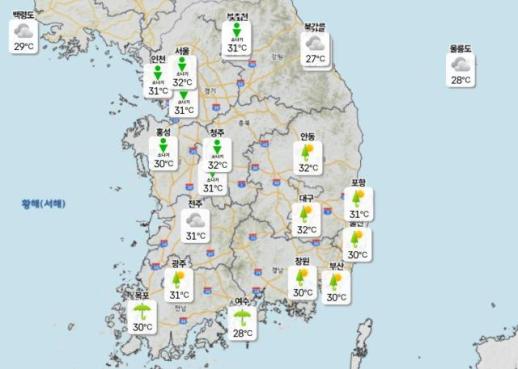 [날씨] 광복절 전국 흐림…남부지방 강한 비 최대 150㎜