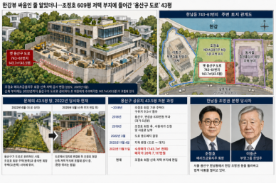 한강뷰 싸움인 줄 알았더니…조정호 609평 저택 부지에 들어간 용산구 도로 43평