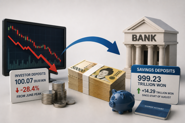 South Koreans turn to bank savings amid stock market swings
