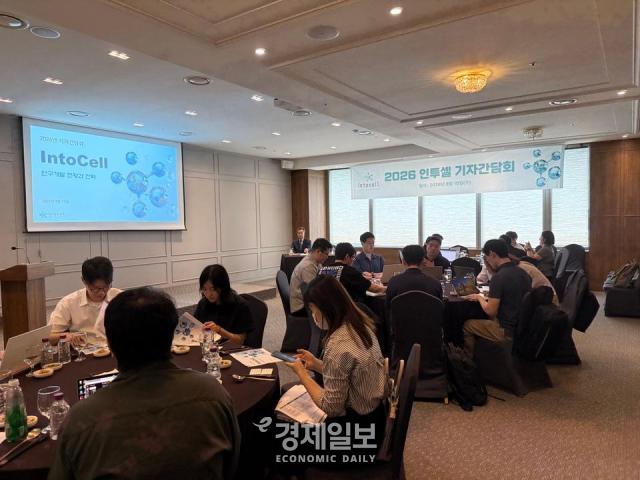 19일 여의도 CCMM건물에서 열린 인투셀 기자간담회 현장사진안서희 기자