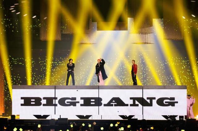 Photo of K-pop boy group BIGBANG performing at the 27th Mama Award. Courtesy of CJ ENM