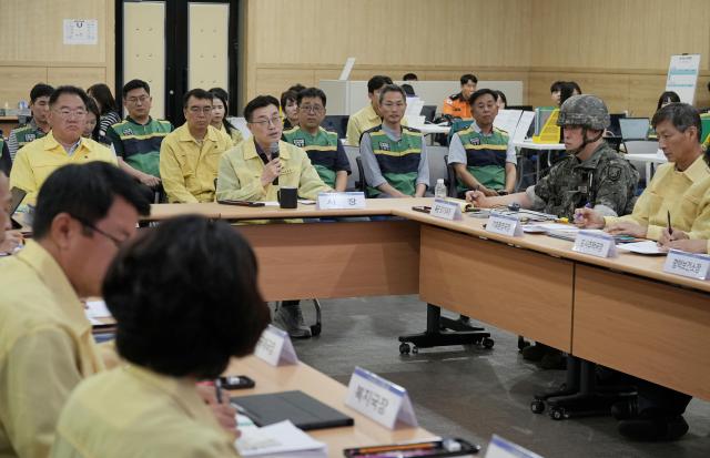 최원용 시장이 ‘2026년 을지연습 최초상황보고회’를 진행하고 있다 사진평택시