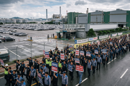 Retirement age fight halts every Hyundai Motor plant in S. Korea