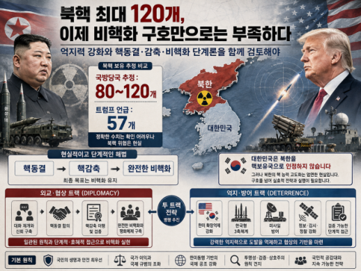 [사설] 북핵 최대 120개, 이제 비핵화 구호만으로는 부족하다