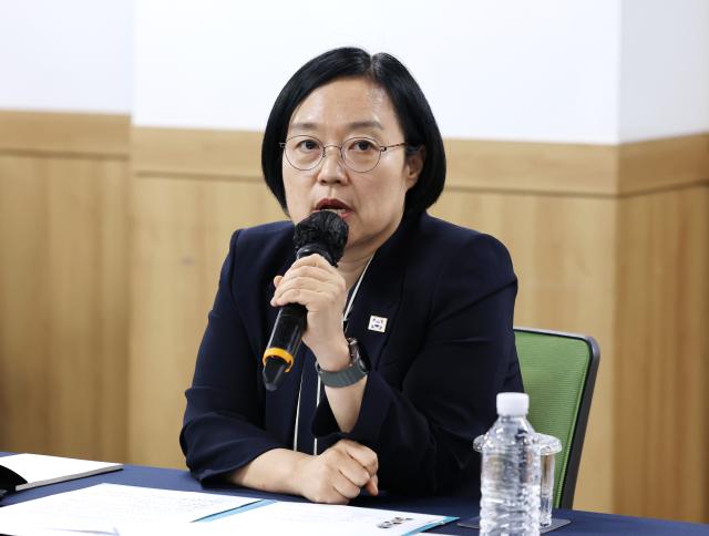 한성숙 국무총리가 지난 20일 서울 구로구 벤처기업협회에서 열린 신산업분야 규제혁신 간담회에 참석해 발언하고 있다 사진연합뉴스