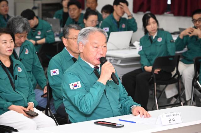 이용우 군수 2026년 을지연습 강평 장면사진부여군