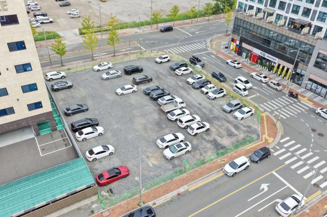 달성군 공한지 주차장 조성 모습사진달성군