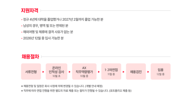KT 채용 지원 자격 및 채용 절차 캡처 사진KT