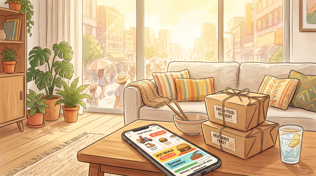 Heat wave drives Korea delivery apps to record July
