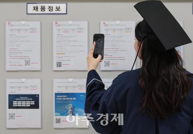 خريج يستعرض فرص التوظيف في حفل تخرج جامعة سونغكيونكوان