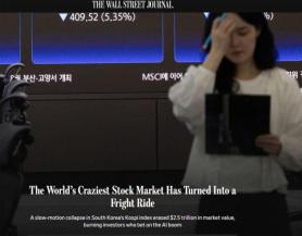 South Korean stock market earns Rollerkospi moniker, WSJ says