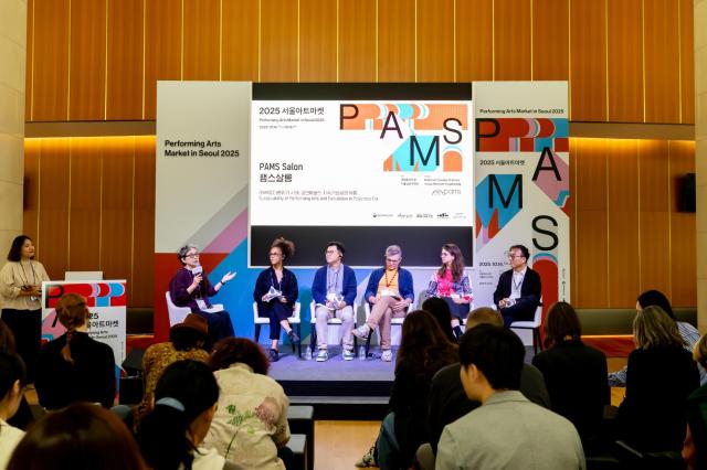 Panelists take part in a PAMS Salon discussion titled Sustainability of Performing Arts and Circulation in Polycrisis Era during the 2025 Performing Arts Market in Seoul PAMS This years PAMS runs Oct 13-16 with an expanded PAMS Salon lineup developed jointly with the Seoul Performing Arts Festival Courtesy of Korea Arts Management Service