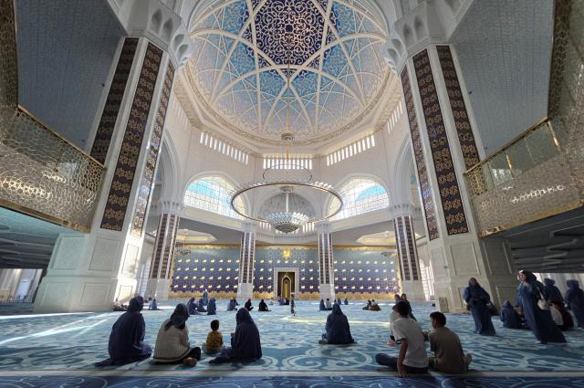 The interior of Hazrat Sultan Mosque is seen in Astana Kazakhstan AJP Han Jun-gu