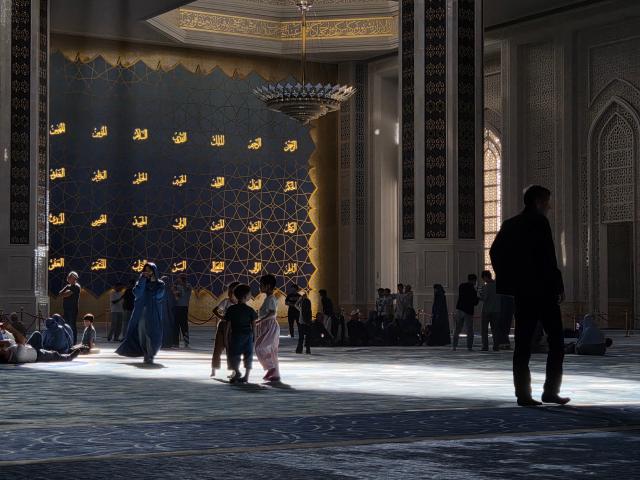 The interior of Hazrat Sultan Mosque is seen in Astana Kazakhstan AJP Han Jun-gu