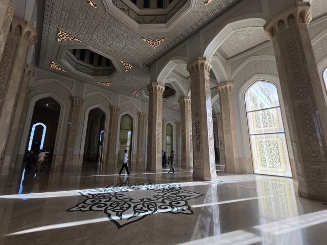 The interior of Hazrat Sultan Mosque is seen in Astana Kazakhstan AJP Han Jun-gu