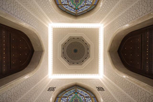 The interior of Hazrat Sultan Mosque is seen in Astana Kazakhstan AJP Han Jun-gu