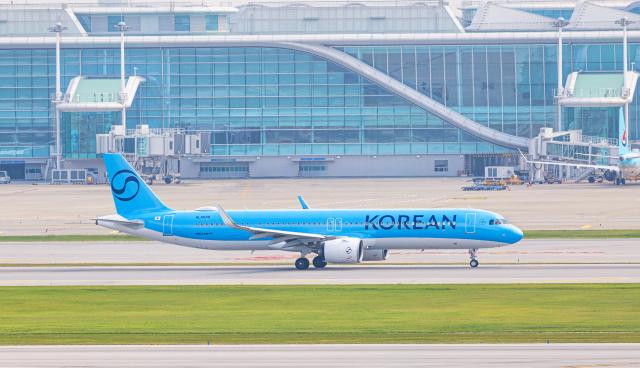 一架空客A321neo客机【图片来源 韩联社】