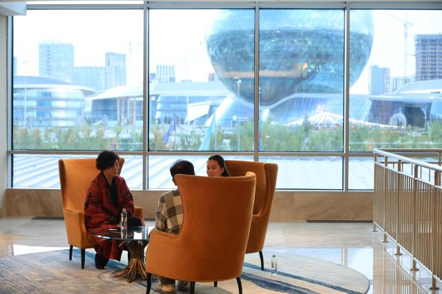 Elena Ko a 55-year-old third-generation Koryo-saram speaks about her Korean roots and life in Kazakhstan during an interview with AJP in Astana on Aug 24 2026 AJP Han Jun-gu