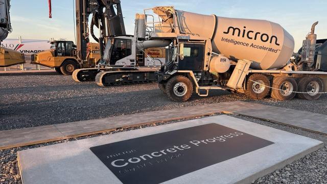 US Commerce Secretary Howard Lutnick attends Micron Technologys first concrete pour ceremony for its new memory-chip fab in Clay New York on July 9 2026 as Washington steps up pressure on foreign chipmakers to manufacture advanced memory on American soil Courtesy of Micron Technology