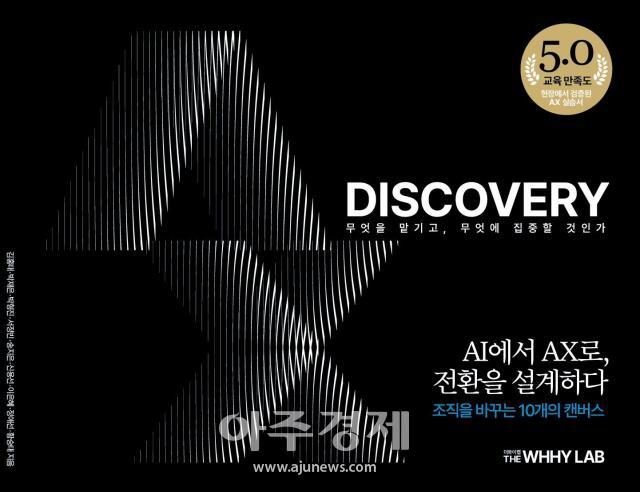 신간 『AX DISCOVERY AI에서 AX로 전환을 설계하다』는 단순 이론서가 아니라 현장 실무자가 자신의 조직 상황을 10개의 캔버스에 직접 채워가며 실행안을 도출하는 워크북 형태로 제작됐다 사진더와이랩