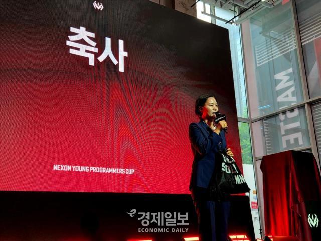 이해민 조국혁신당 국회의원이 축사를 진행하고 있다 사진류청빛 기자