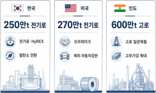 미국선 전기로·인도선 고로…포스코, 세계 제철지도 다시 짠다