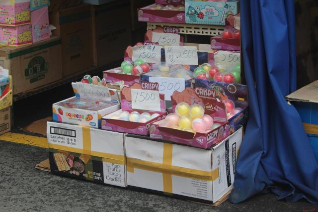 Squishies are being sold throughout the streets of Dongdaemun Toy Market. AJP Joonha Yoo
