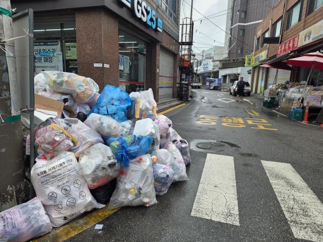 강릉시 주요 관광지·해안도로 일요일 쓰레기 상시 수거 체계 구축 일요일 배출지 쓰레기 적치사진 사진강릉시