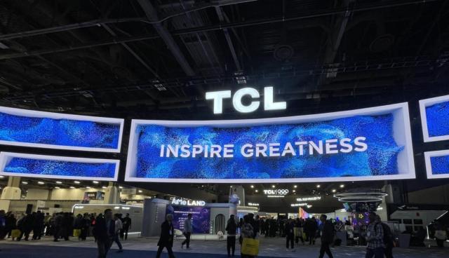 在美国拉斯维加斯举行的“CES 2026”上，中国电子企业TCL展区。【图片提供 韩联社】