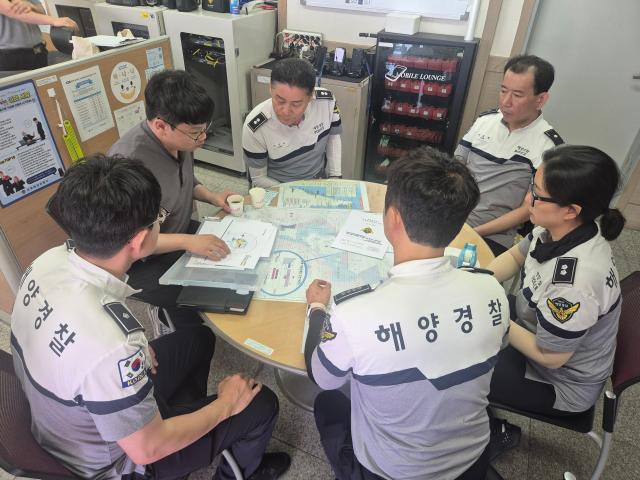 시정도표 설명 및 현장 의견 청취 사진동해해경청