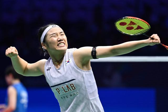 안세영은 지난 6일 중국 선전 아레나에서 끝난 2026 BWF 월드투어 중국 마스터스슈퍼 750 여자단식에서 대회 3연패를 이뤄냈다 사진연합뉴스·로이터