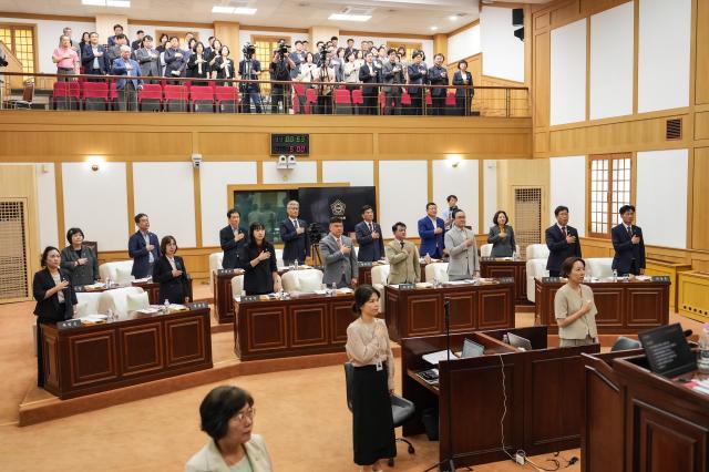 경산시의회 제273회 정례회 개회 모습사진경산시의회