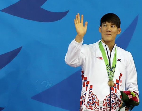 2014년 인천 아시안 게임 당시 박태환 사진연합뉴스
