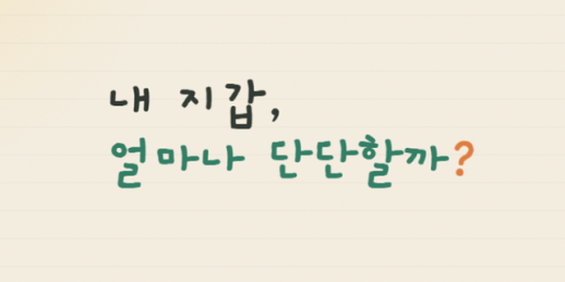 내 지갑, 얼마나 단단할까?