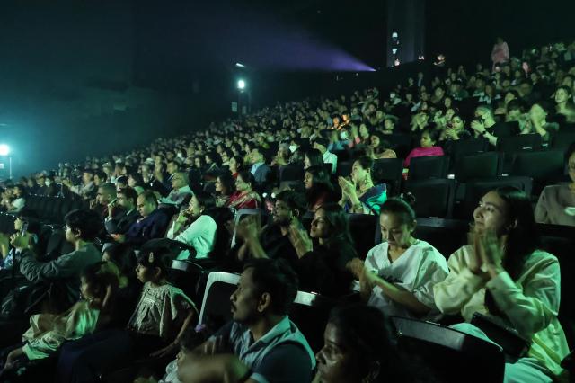 Audience members applaud during the opening performance of the 2026 Sarang Festival of India in Korea at Ewha Womans University in Seoul on Sept 15 2026 AJP Yoo Na-hyun