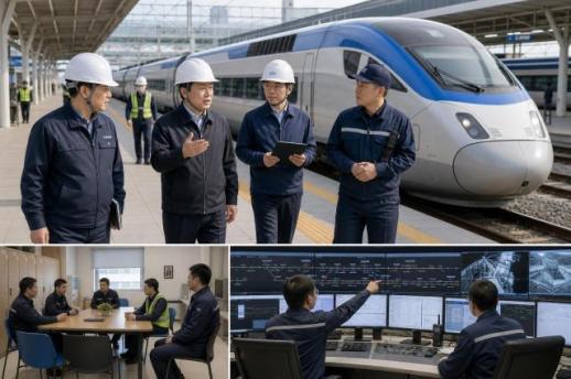 김영훈 노동부 장관, 수서역서 철도 안전관리 점검…오송행 KTX 첨승