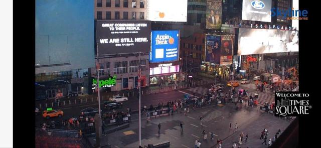 Samsung Electronics consumer device union posts protest ad on the Time Square on Sept 5 2026 Courtesy of Donghaeng Union
