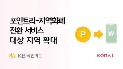 KB Quốc Dân Card chuyển đổi Pointree thành tiền tệ địa phương cùng với Kona아이